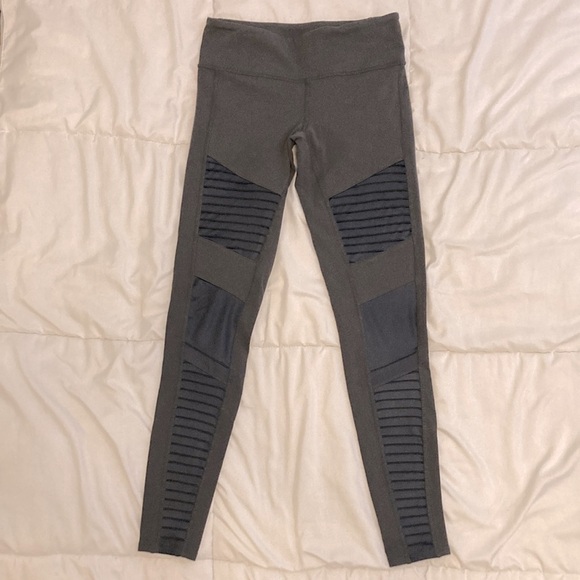 Alo Moto Leggings Gray Size S - Picture 2 of 8